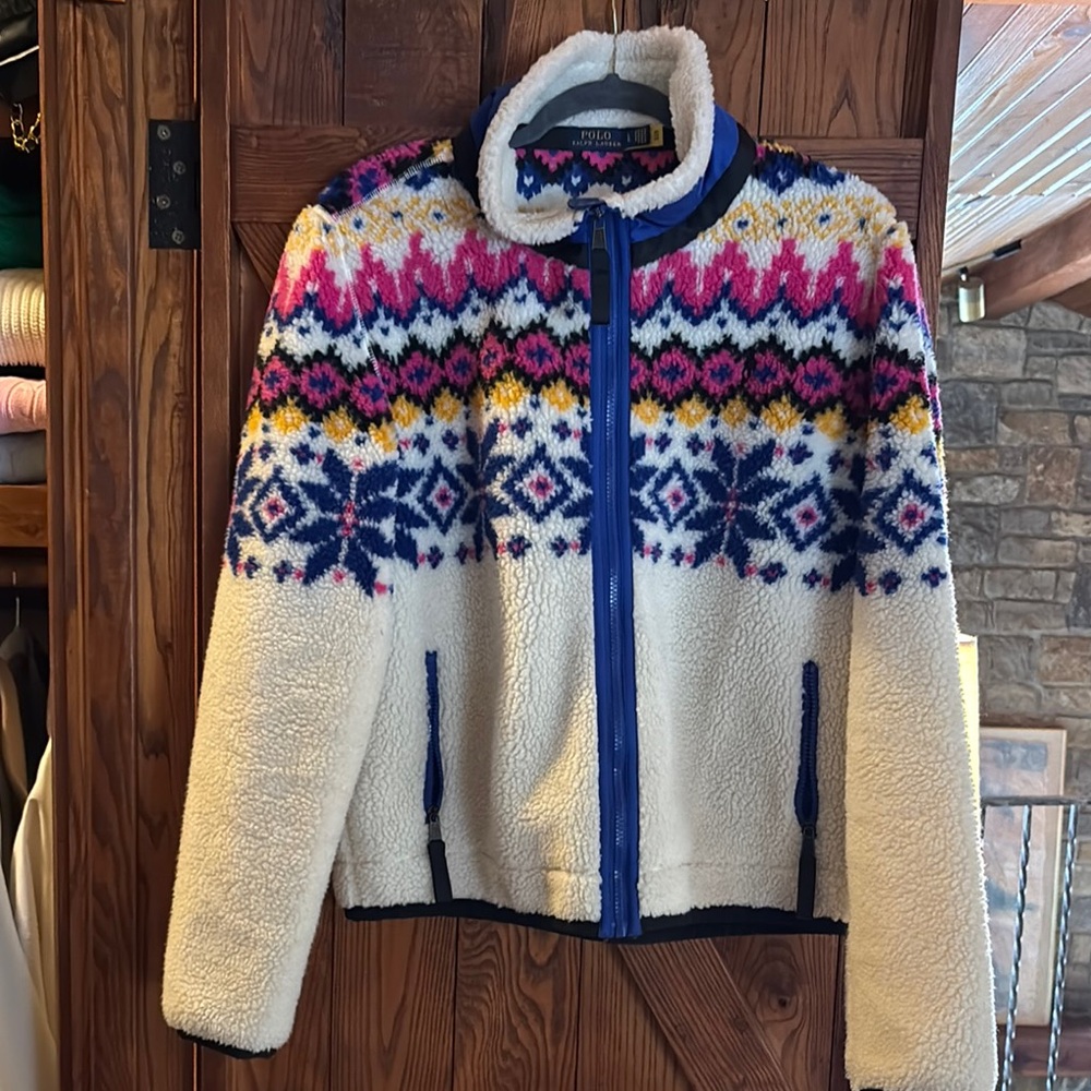 Colorful Patterned Fleece Jacket